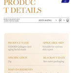 CollagenMask™ – 10-pakning antialdringsmasker med fuktighet og glød