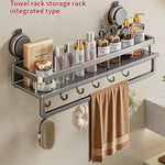 Badrumshylla med sugpropp – aluminium utan borrning