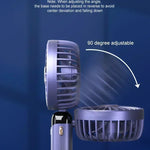 Hopfällbar Mini-Fläkt med Halsrem & Ställ – 3000mAh