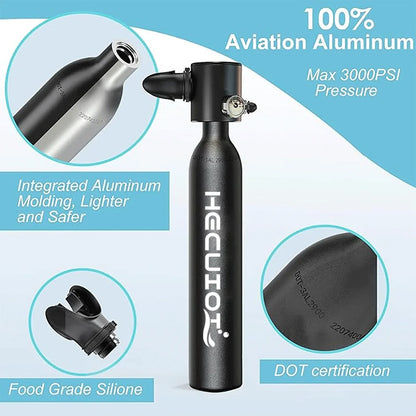 Mini dykflaska 0,5 L – snorkel & dykutrustning för undervattenssimning