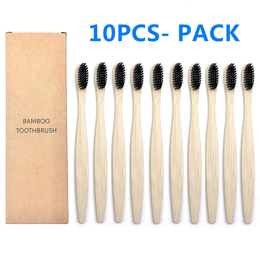 BambuTandborste™ – 10-pack Naturliga Tandborstar