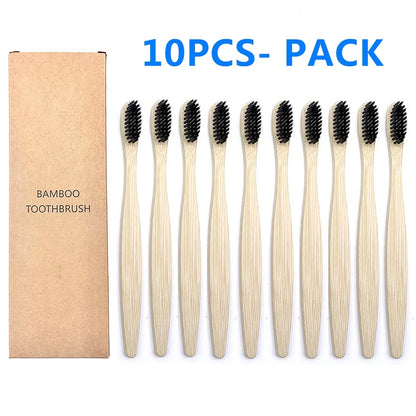 BambuTandborste™ – 10-pack Naturliga Tandborstar