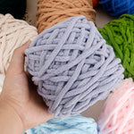 Chenillegarn 2 st – tjockt mjukt garn för filtar, tröjor & halsdukar