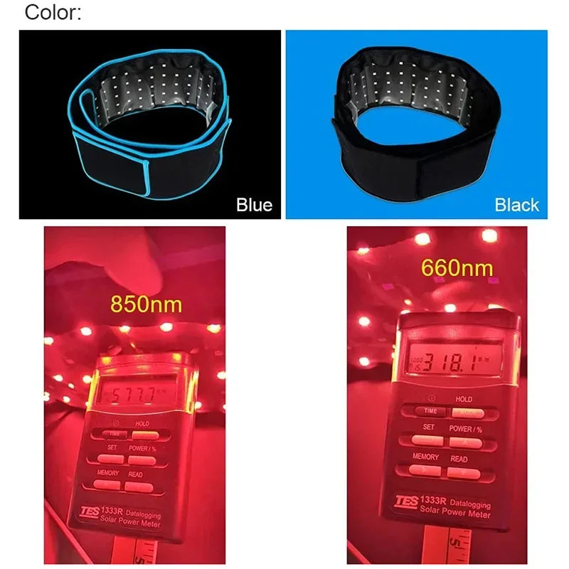 LED massagebälte – rött ljus & värme mot smärta