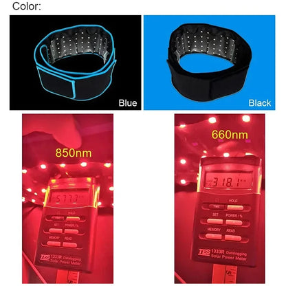 LED massagebälte – rött ljus & värme mot smärta