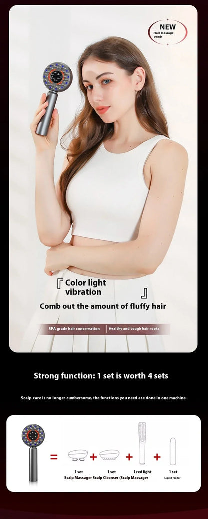 GrowComb™ – Elektrisk Hårbottenmassage med Rött Ljus