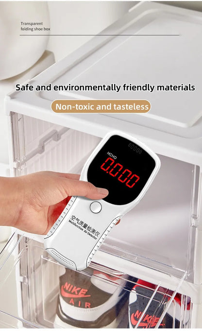 Skoförvaring lådor (6 st) – hopfällbara transparenta sneakerboxar