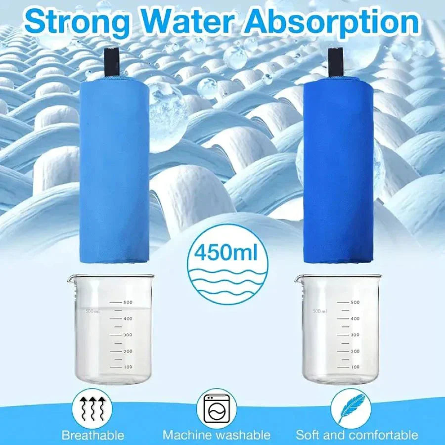 Mikrofiberhandduk – snabbtorkande & sandfri för strand, gym & resa