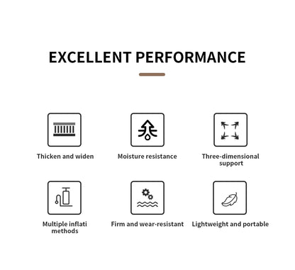 Campingluftmadrass 9cm med Pump