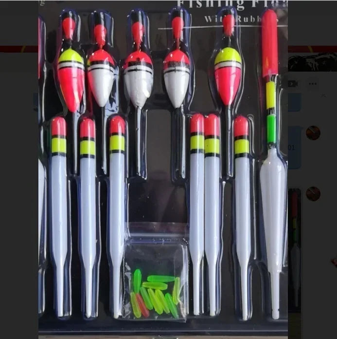 Fiskeflöten set – 15 st i olika storlekar