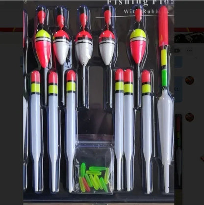 Fiskeflöten set – 15 st i olika storlekar