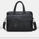 Herrportfölj i läder – business handväska för laptop & dokument