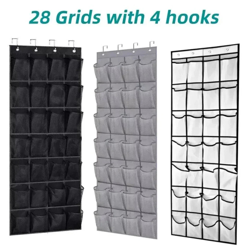 Skoförvaring över dörr – 28 fickor