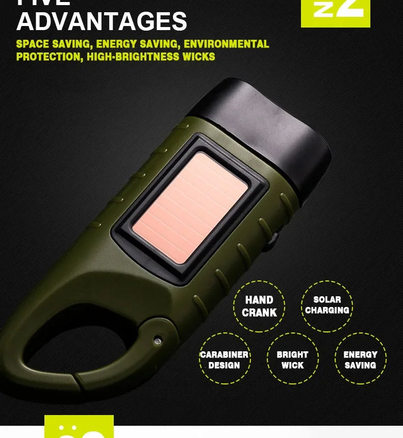 PowerLantern™ – Ficklampa med Solcells batteri