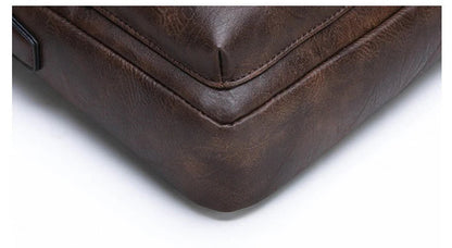 Herrportfölj i läder – business handväska för laptop & dokument