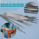 Virkkuukoukkusarja tarvikkeineen – puikot, merkit ja säilytyspussi