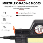 Ladattava otsalamppu – voimakas LED-valo magneetilla ja USB-liitännällä