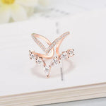 Ring Selma (dubbellager-ring med zirkoner – justerbar)