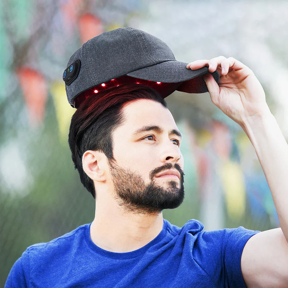 LED hårväxtmössa – rött ljus mot håravfall & för hårväxt