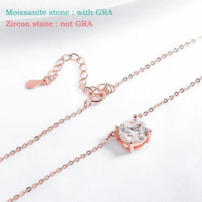 Halsband Cornelia (roséfärgat halsband med gnistrande sten 1–5 ct)