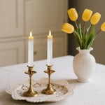 LED stearinljus med timer & fjärrkontroll – fladdrande låga