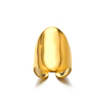 Klassisk guldfärgad damring rostfritt stål