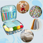 Virkkuukoukkusarja tarvikkeineen – puikot, merkit ja säilytyspussi