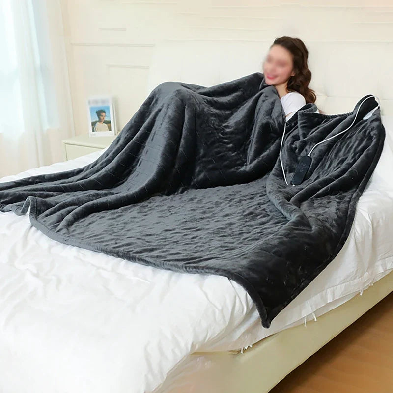 Smart Elektrisk Filt – Flanell och Lammskinn