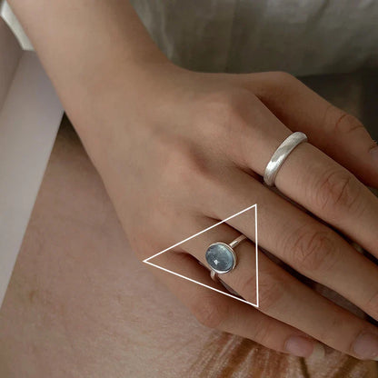 Ring Sanna (handgjord ring med oregelbundna vattendroppar & korsdesign)