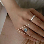 Ring Sanna (handgjord ring med oregelbundna vattendroppar & korsdesign)