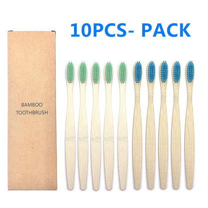 BambuTandborste™ – 10-pack Naturliga Tandborstar