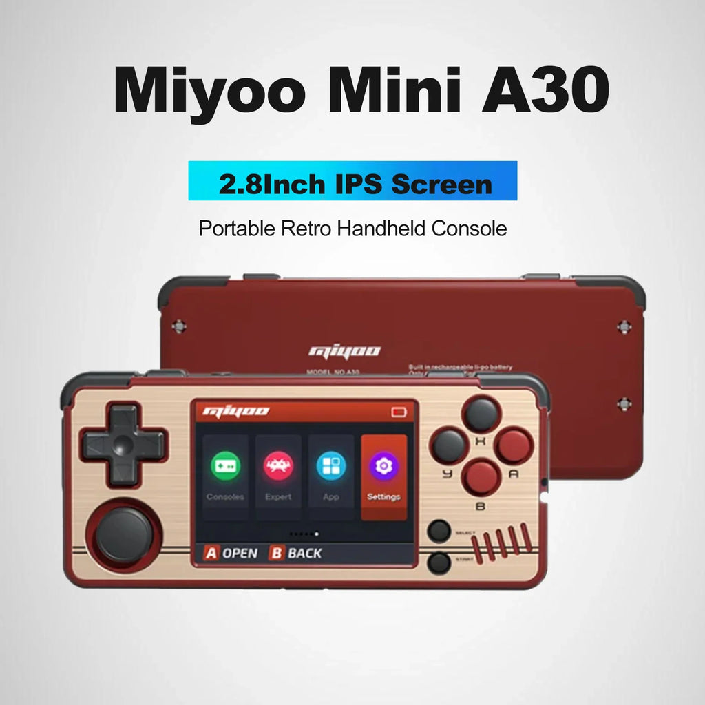 RetroPlay Mini A30 – bärbar retro spelkonsol 2,8” IPS, WiFi