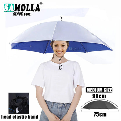 Paraplyhatt – hopfällbar regn- & solskyddshatt för fiske & strand