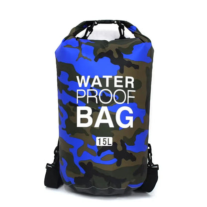 Vattentät drybag 2–30 L – kamouflage väska för paddling & friluftsliv