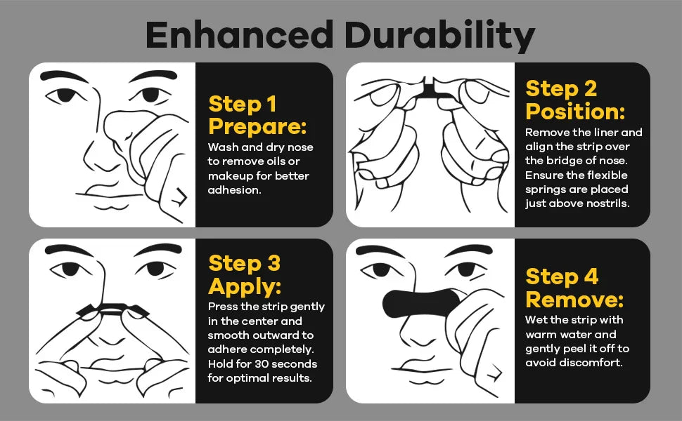 Nässtrips mot snarkning – 30/60/90/150 st andningsplåster för bättre sömn