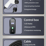Portabel laddare elbil 3.5kW – EV laddkabel typ 1 & typ 2