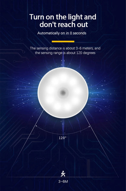 Smart LED Nattlampa med Rörelsesensor – Laddningsbar