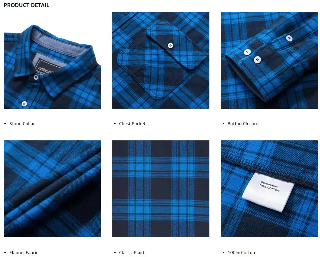 Oversize Herrskjorta – lätt jacka i bomull & flanell med fickor