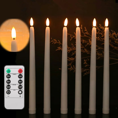 LED stearinljus med timer & fjärrkontroll – fladdrande låga
