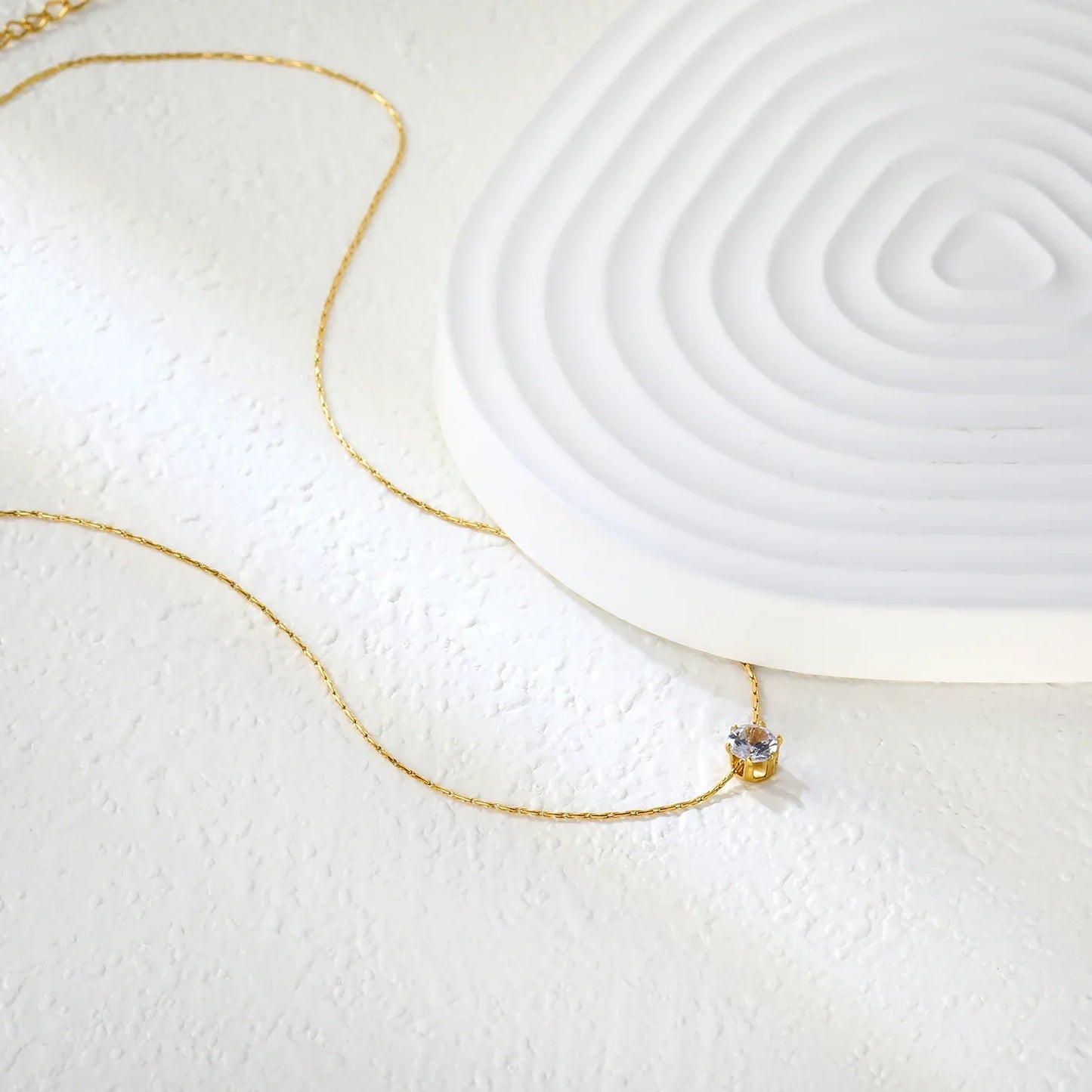 Kristallhalsband dam – zirkonia berlockhalsband för fest & vardag