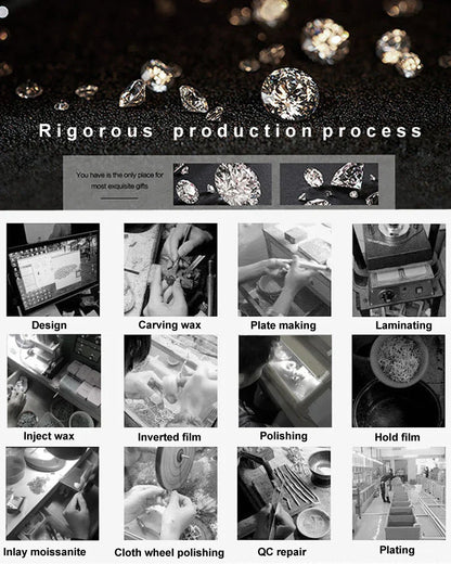 Örhängen Josefin (roséfärgade örhängen med gnistrande stenar 0,2–3 ct)