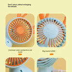 Mini USB-Fläkt med Lampa – Portabel & Laddningsbar