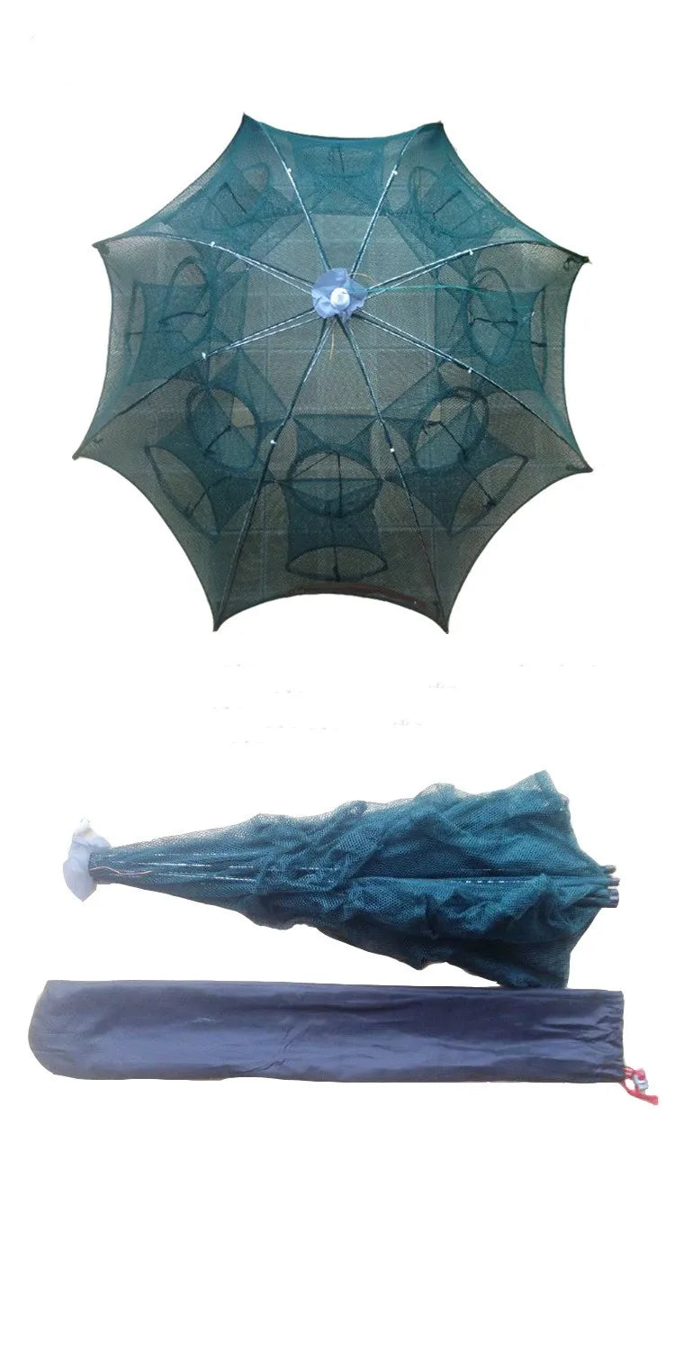 Fiskefälla – hopfällbart nät med 4–24 ingångar