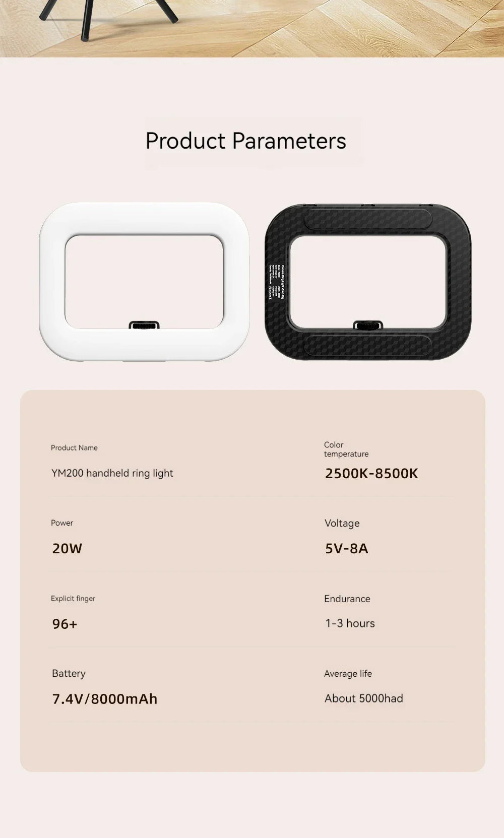 Handhållen LED Selfie-lampa