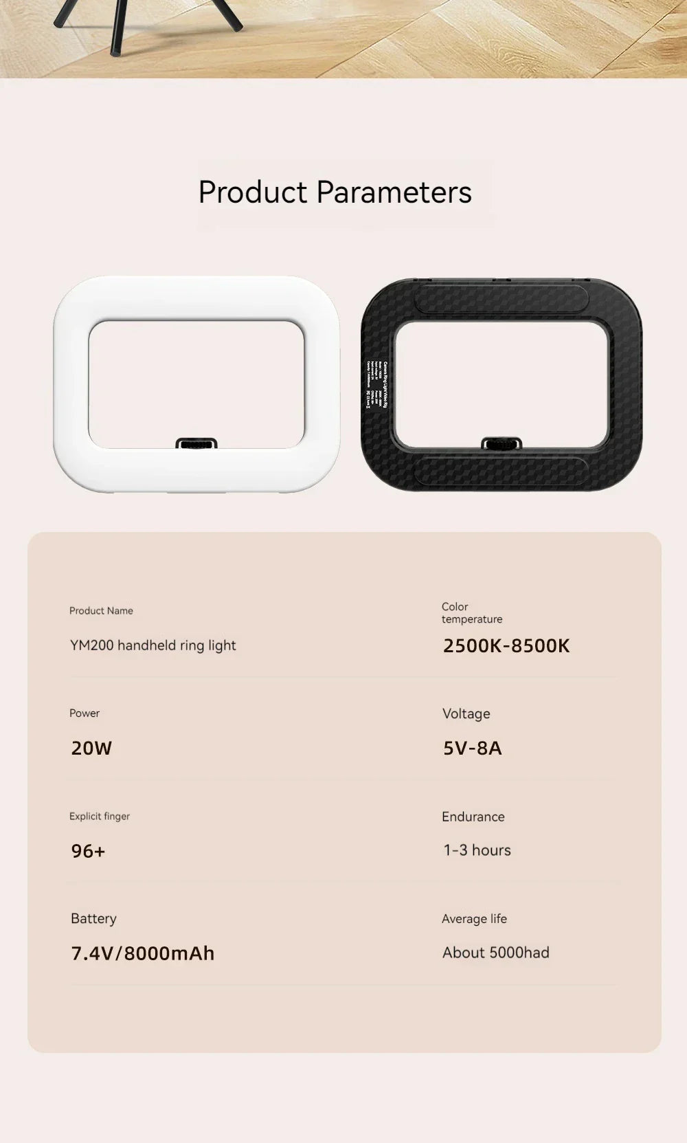 Handhållen LED Selfie-lampa