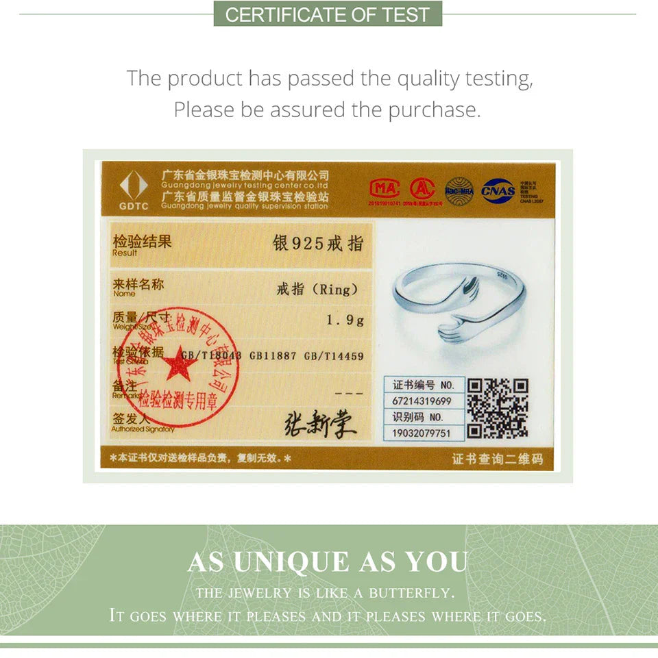 Kärleksring – öppen handdesign