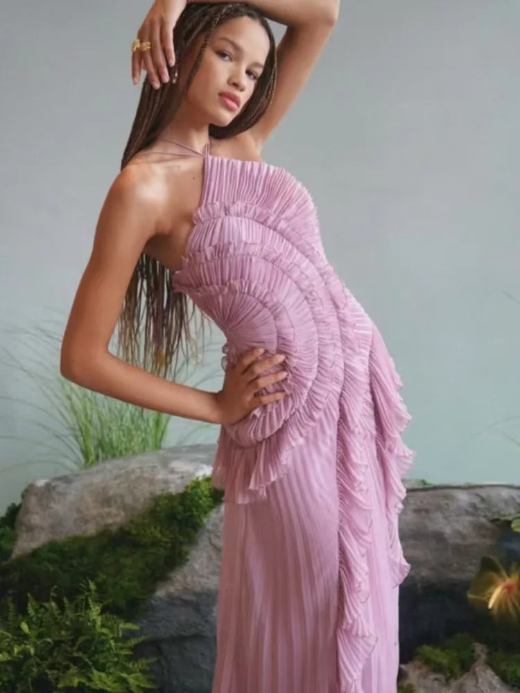 Elegant Off-Shoulder klänning – Öppen Rygg