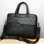 Herrportfölj i läder – business handväska för laptop & dokument