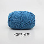 Mjölk-bomullsgarn 40–50 g – 4-trådigt garn för virkning & stickning