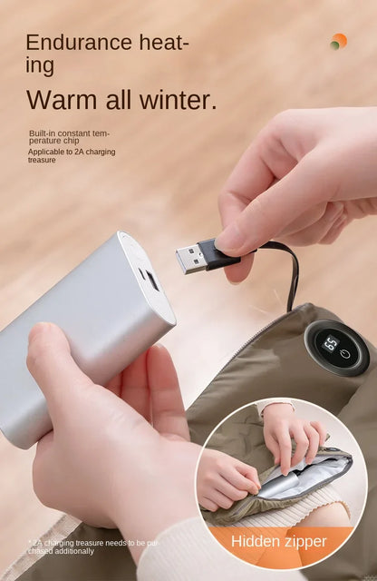 VärmePuff™ – USB Dunvärmedyna med Justerbar Temperatur